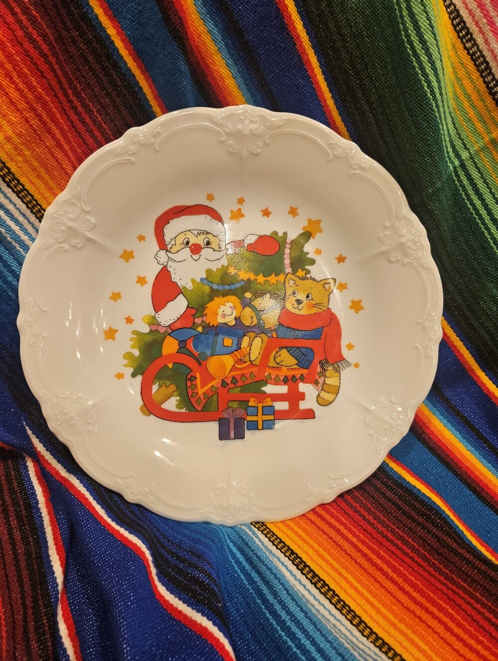Vintage German Hutschenreuther Porcelain Christmas Decorative Plate